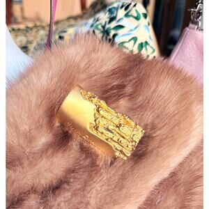 (RARE) Charles Duret 'Fusion' Brooch Pendant || 24K Gilded Brutalist Design